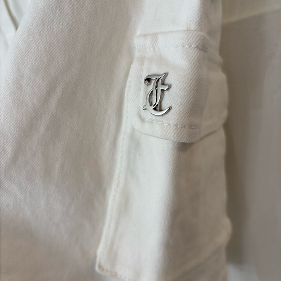 Juicy Couture White Zippered cargo skirt with belt size extra large - Picture 6 of 9